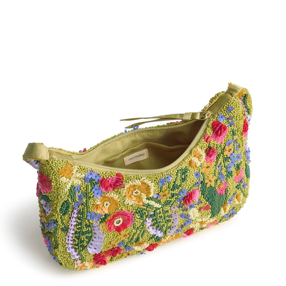 Rare Vera Bradley Mini Roxbury Crescent Shoulder Bag in Meadow Bouquet